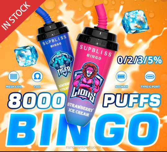 RandM Maut - RandM Supbliss Bingo 8000 vape pod laite 1kpl 020X2259 mansikka mango