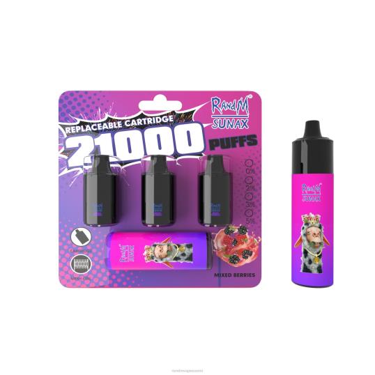 RandM Vape Flavors - RandM Sunax 21000 ilmavirran säätökotelo vaihdettava vape laite 1kpl 020X2269 vaaleanpunainen limonadi