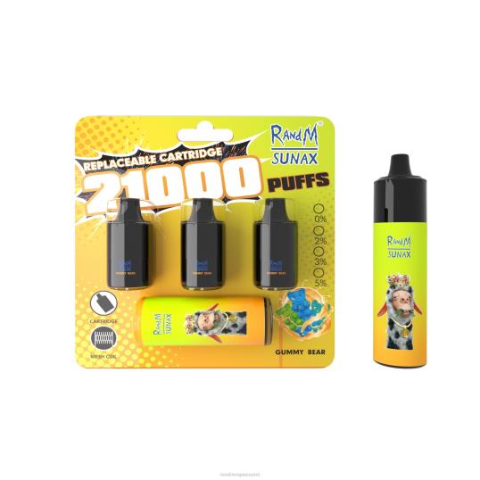 RandM Vape Flavors - RandM Sunax 21000 ilmavirran säätökotelo vaihdettava vape laite 1kpl 020X2269 vaaleanpunainen limonadi