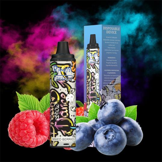 RandM Online Shop - RandM Tornado 6000 ilmavirran säätö vape pod laite 1kpl 020X2297 banaani vaniljajäätelöä