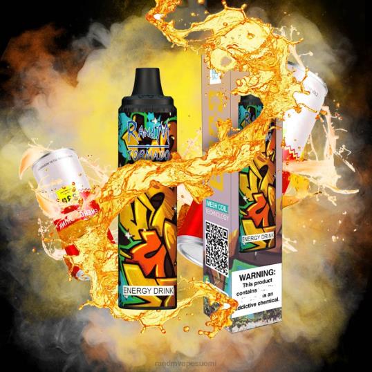 RandM Vape Suomi - RandM Tornado 6000 ilmavirran säätö vape pod laite 1kpl 020X2289 mango-mansikkajäätelöä