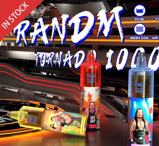 RandM Vape Europe - RandM Tornado 10000 ilmavirran säätövape laite 1kpl 020X2119 vadelma persikkajäätä