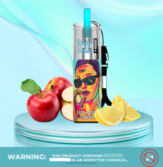 RandM Vape Flavors - RandM Tornado 10000 plus ilmavirran säätövape laite 1kpl 020X280 punainen omena sitruuna