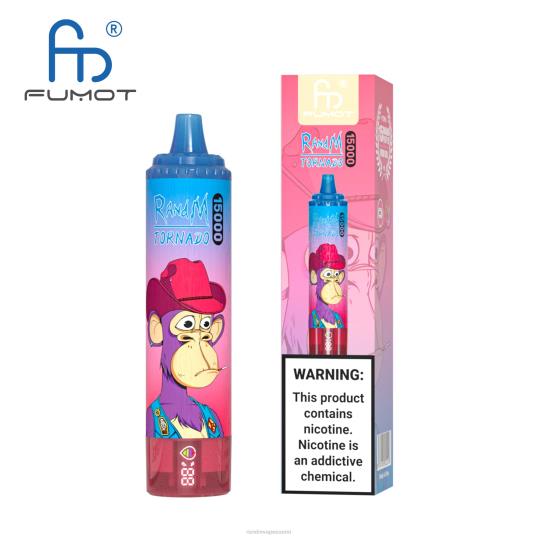 RandM Online Shop - Fumot RandM Tornado 15000 vape-laite akulla ja ejuice-näytöllä versio 1 020X218 persikkajäätä