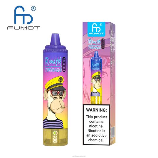 RandM Online Shop - Fumot RandM Tornado 15000 vape-laite akulla ja ejuice-näytöllä versio 1 020X218 persikkajäätä