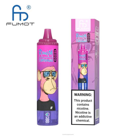 RandM Online Shop - Fumot RandM Tornado 15000 vape-laite akulla ja ejuice-näytöllä versio 1 020X218 persikkajäätä