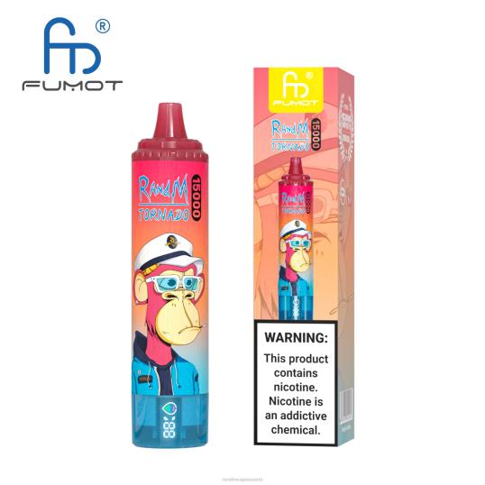 RandM Online Shop - Fumot RandM Tornado 15000 vape-laite akulla ja ejuice-näytöllä versio 1 020X218 persikkajäätä