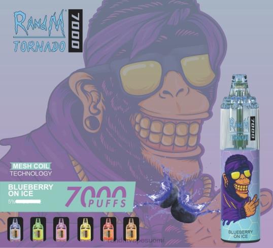 RandM Online Shop - RandM Tornado 7000 ilmavirtaa säätelevä vape-laite 1kpl 020X2171 persikkajäätä