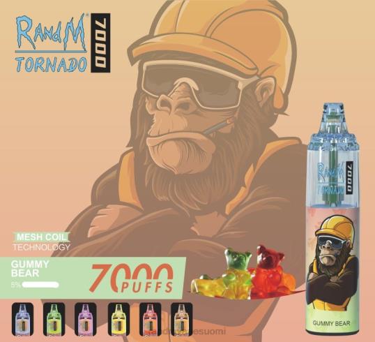 RandM Online Shop - RandM Tornado 7000 ilmavirtaa säätelevä vape-laite 1kpl 020X2180 ananas jäätä