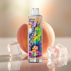 UWIN Crystal 10000 Puffs Disposable Vape Persikka-Jää (18ml, RGB-valot)