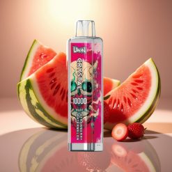 UWIN Crystal 10000 Puffs - Mansikka-Arbuusi, 18ml, RGB-valot