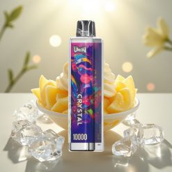 UWIN Crystal 10000 Puffs Vaniljajää 18ml Type-C-lataus RGB-valot