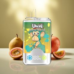 UWIN Crystal Twins 40000 Puff Kertakäyttö Vape Kivi-Passionhedelmä-Guava Kaksoisomena (850mAh, 0.6 Ohm)